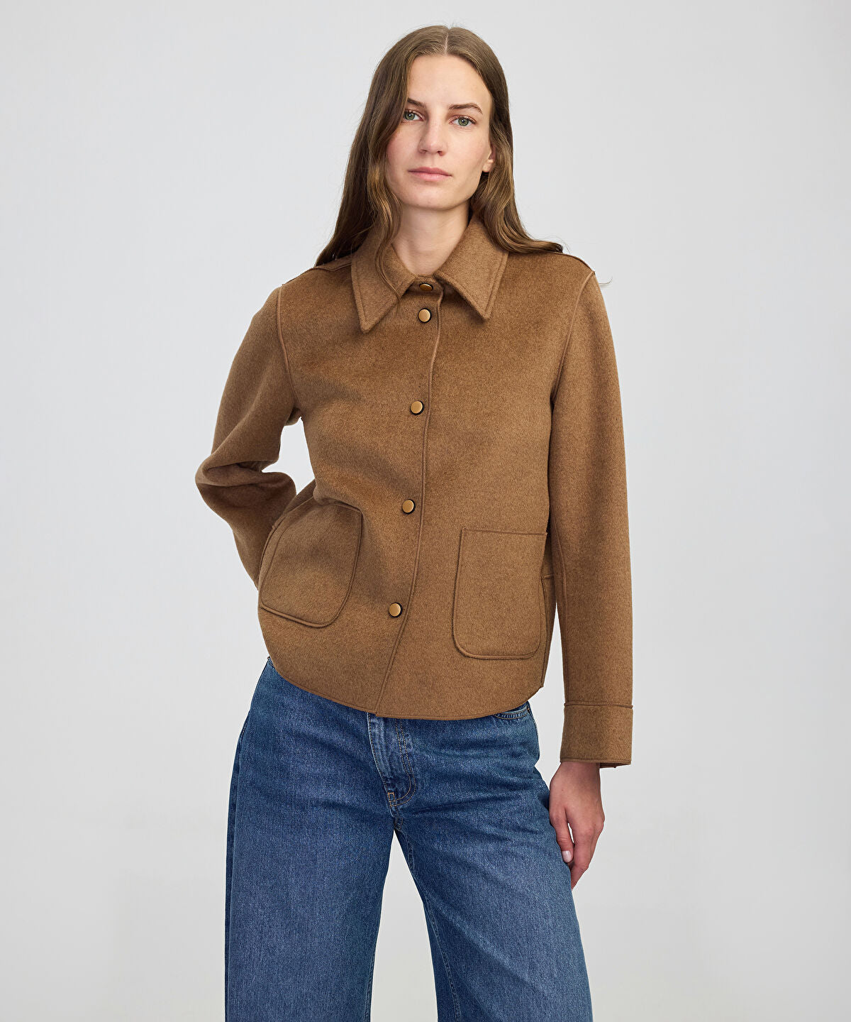 Zoomed Wool Blend Jacket
