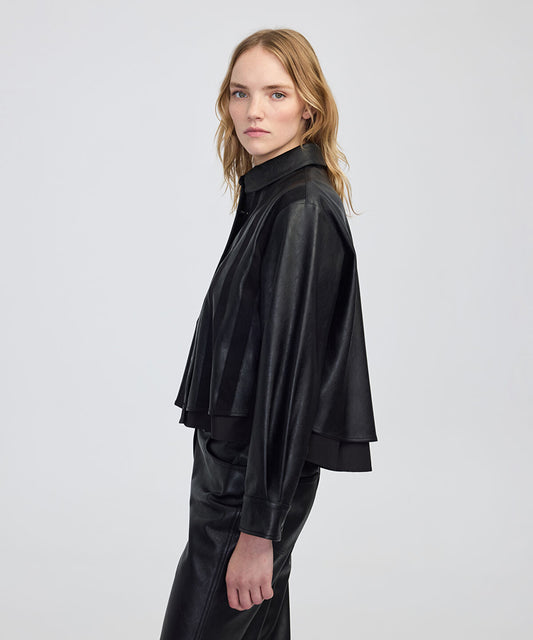 Mixed Media Layered Jacket