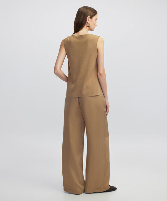 Mixed Blouse with Buckle