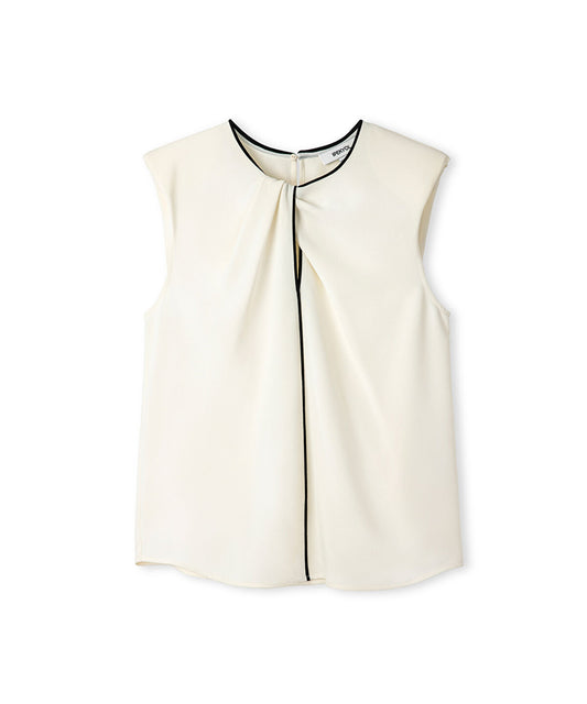 Contrast Piping Blouse