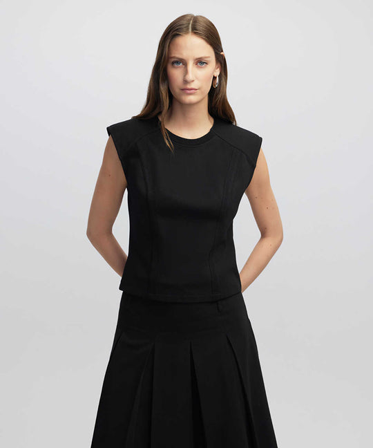 Blouse with Shoulder Pads