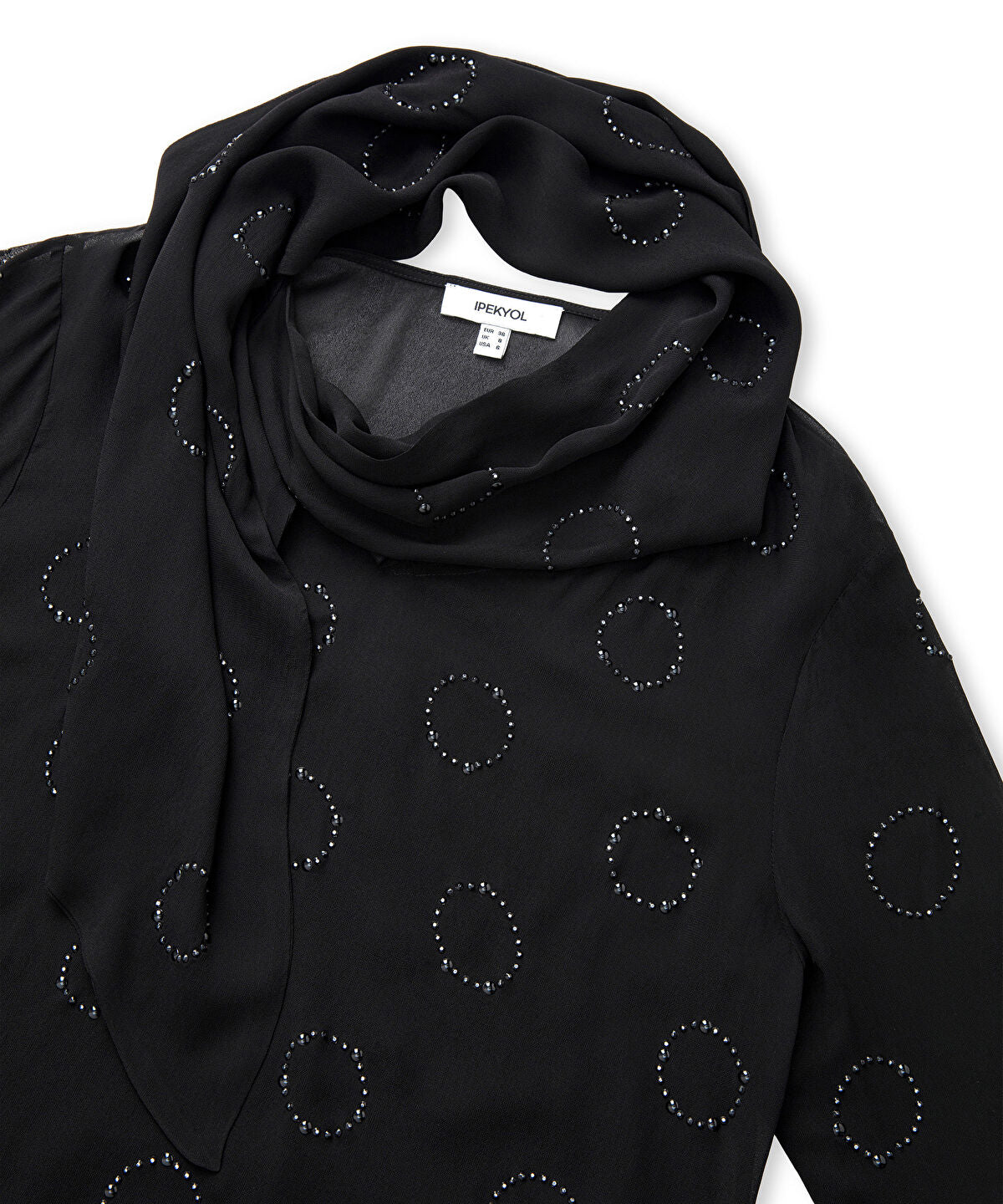Rhinestone Chiffon Blouse