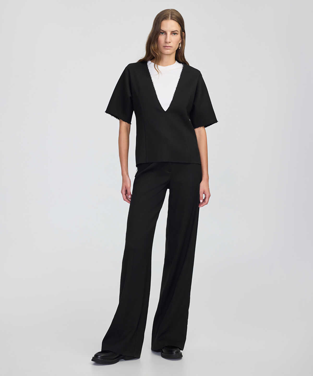 Zoomed Color-Block Layered Blouse