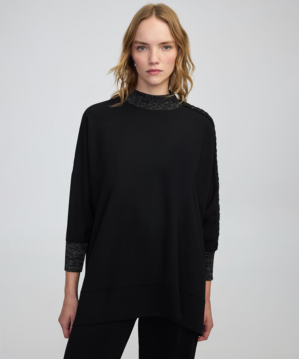 Zoomed Mixed Blouse