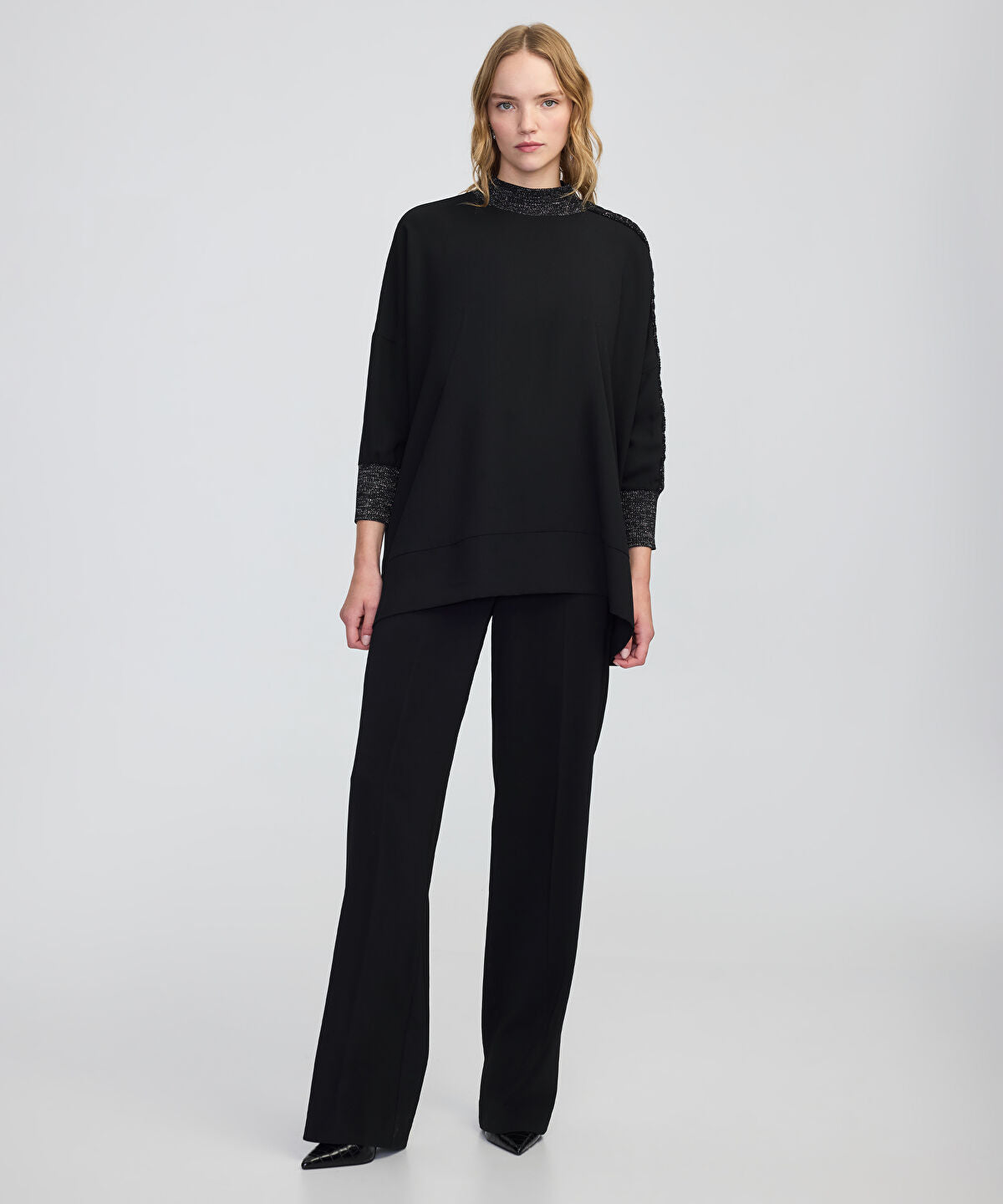 Zoomed Mixed Blouse