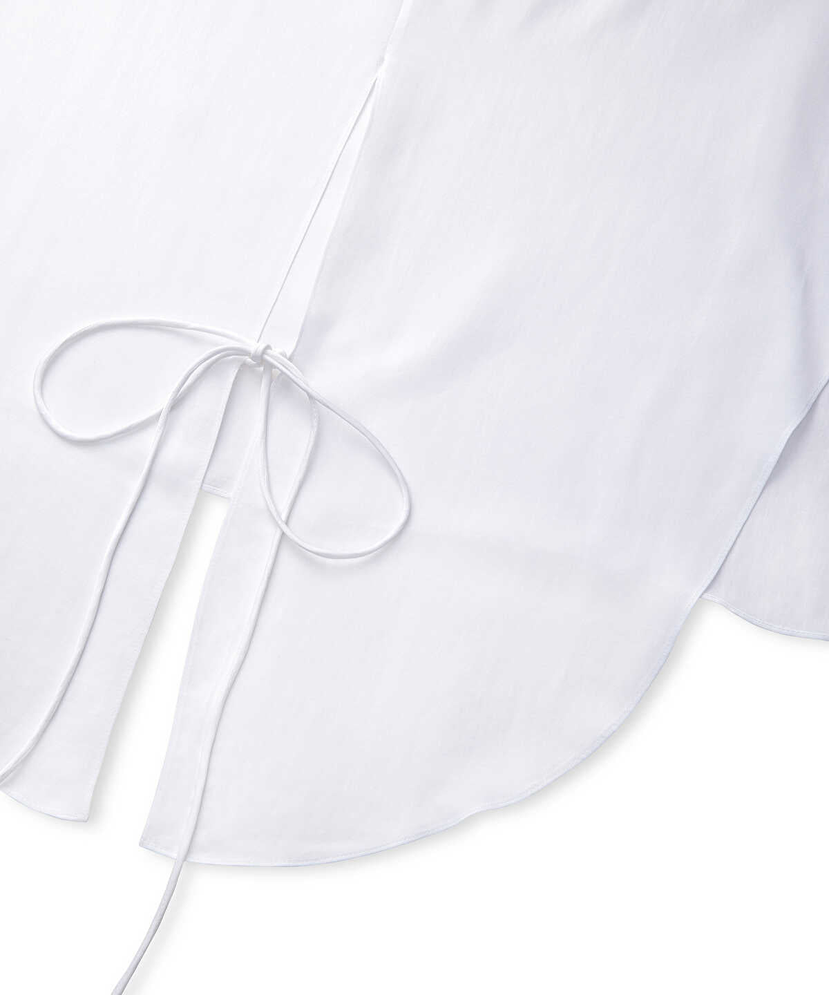 Zoomed Satin-Effect Wrap Blouse