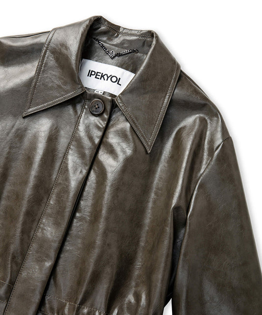 Leather-Effect Coat