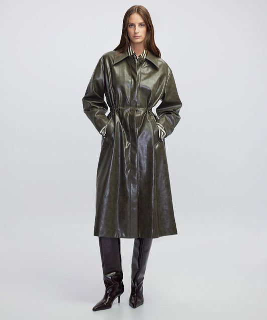 Leather-Effect Coat