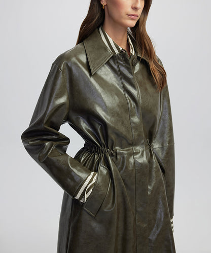 Leather-Effect Coat