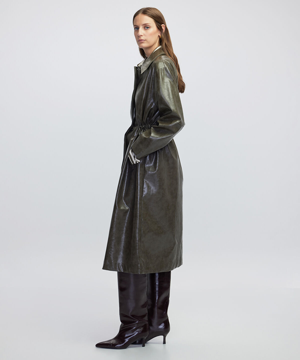 Leather-Effect Coat
