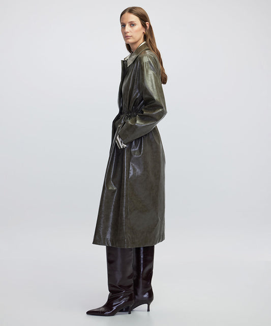 Leather-Effect Coat
