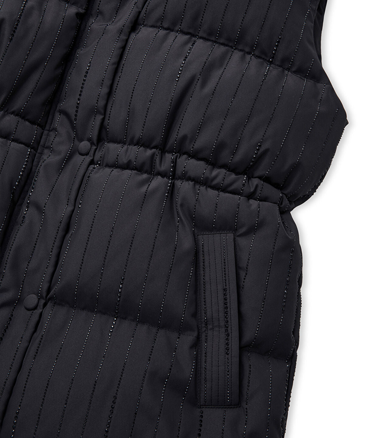 Rhinestone Embellished Puffer Vest