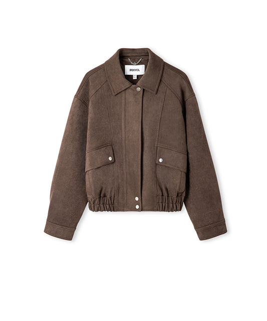 Suede-Effect Coat