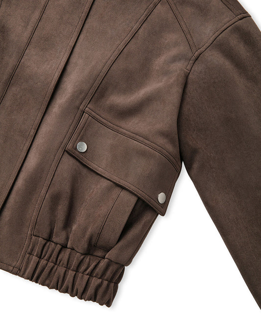 Suede-Effect Coat