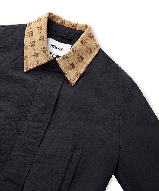 Monogram-Collared Bomber Coat