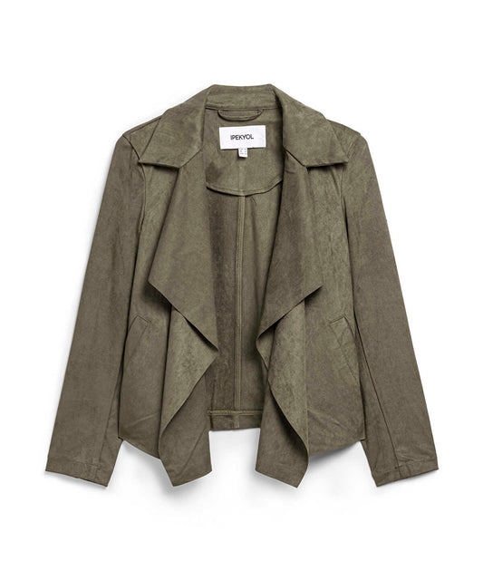 Suede-Effect Coat