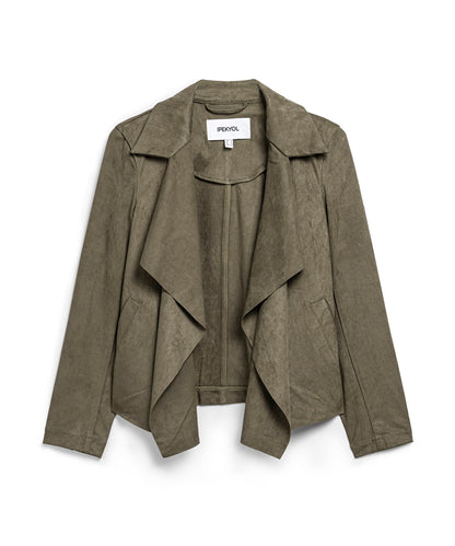 Suede-Effect Coat