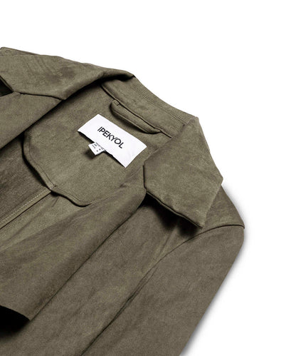 Suede-Effect Coat