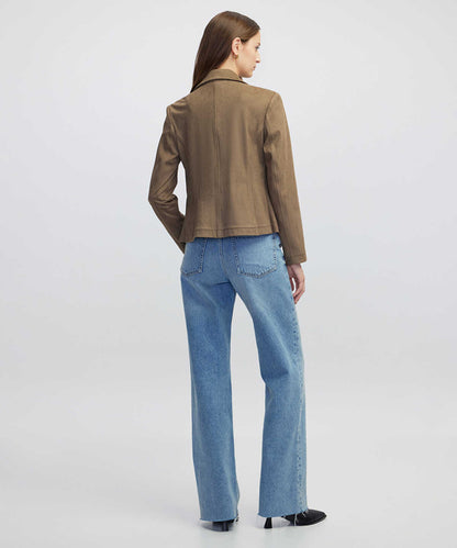Suede-Effect Coat