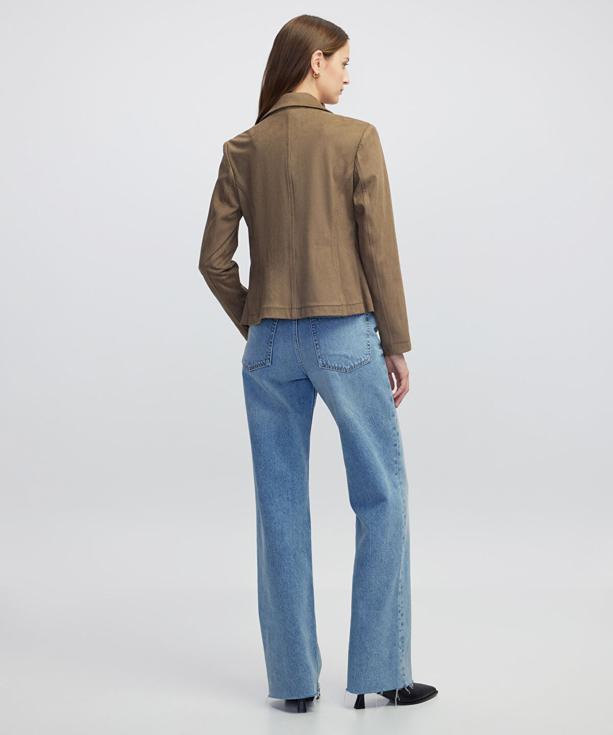 Suede-Effect Coat