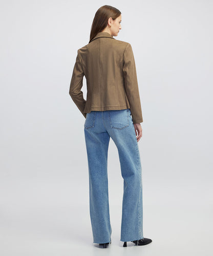 Suede-Effect Coat