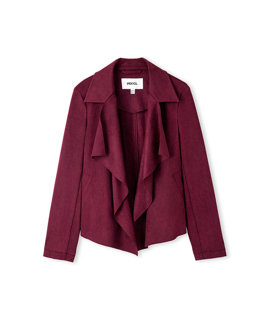 Suede-Effect Coat