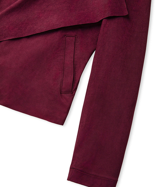 Suede-Effect Coat