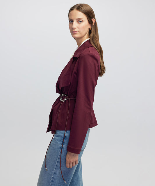 Suede-Effect Coat