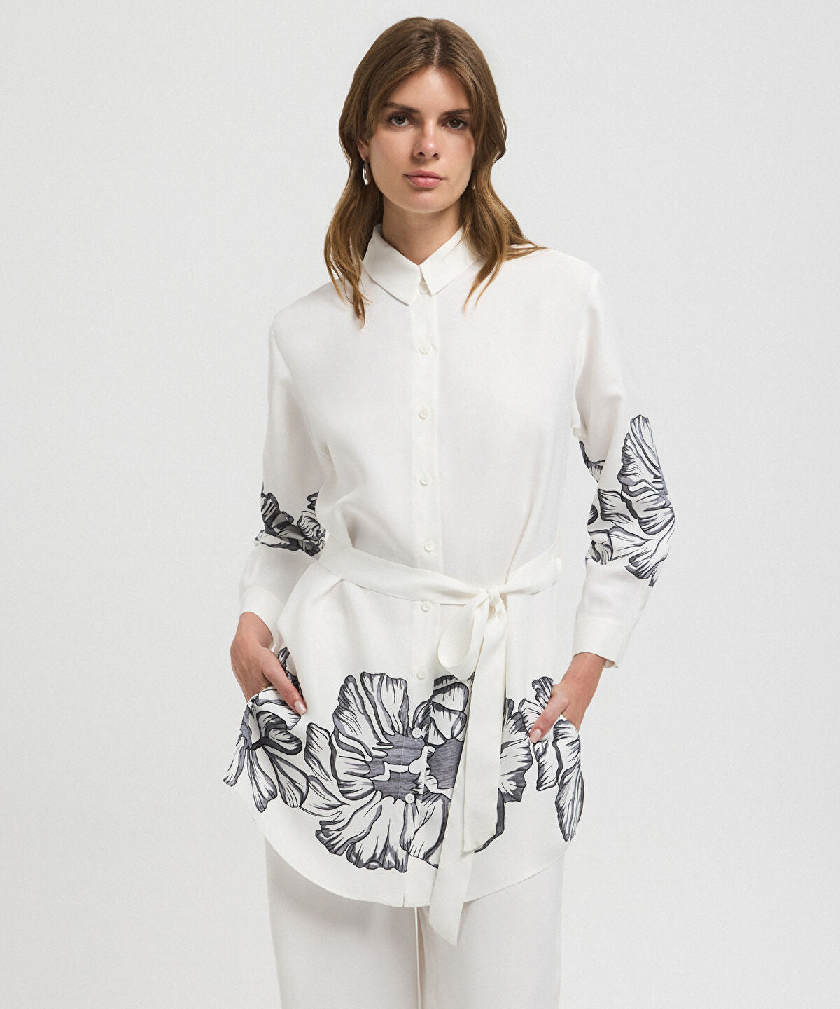 Zoomed Flower Print Tunic