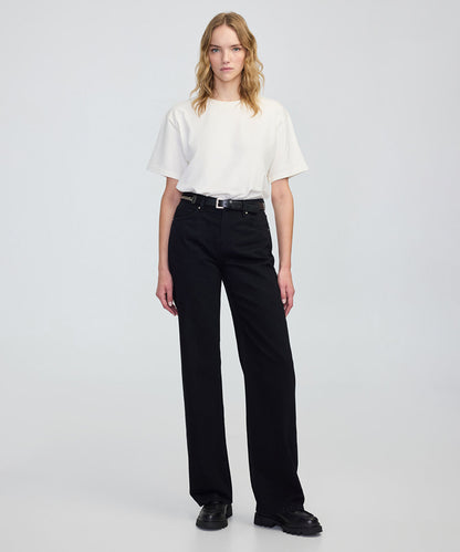 Belted Wide-Leg Jeans