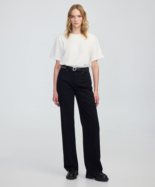Belted Wide-Leg Jeans