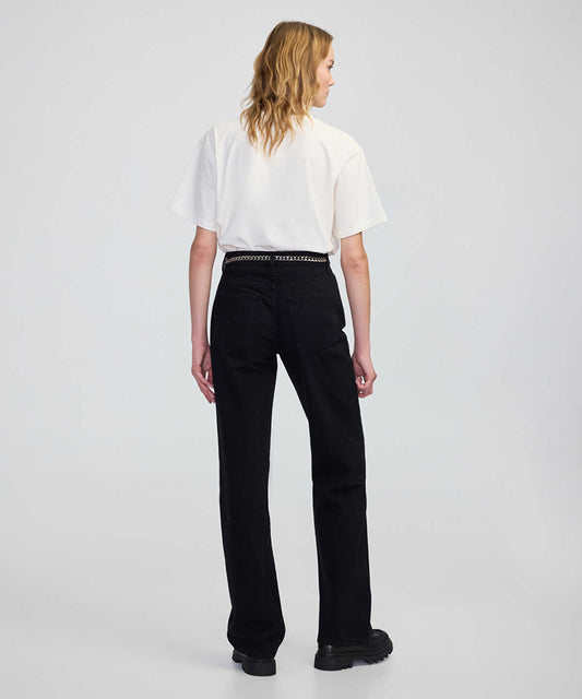 Belted Wide-Leg Jeans