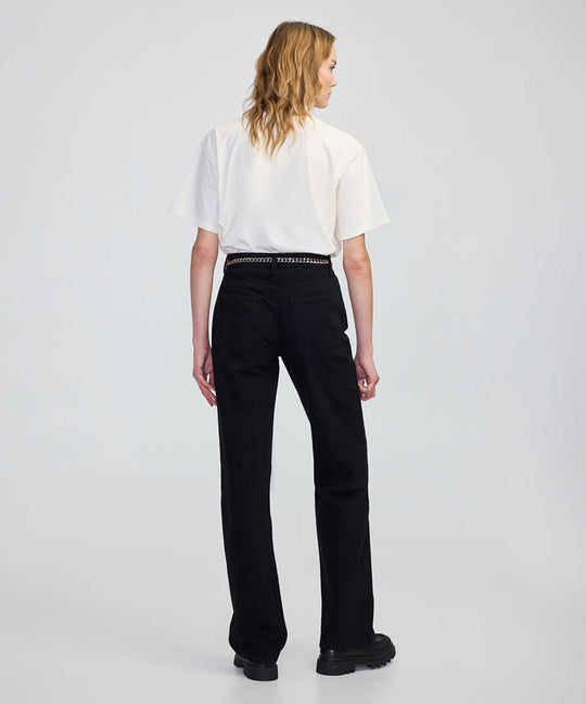 Belted Wide-Leg Jeans