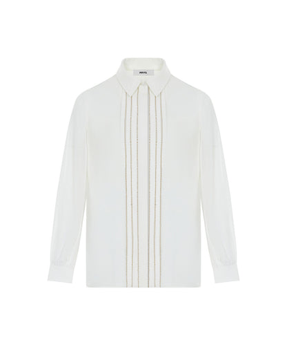 Shirt with Embellished Placket 