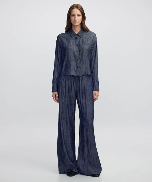 Textured Shirt with Double Placket