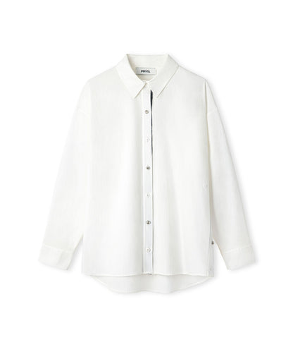 Poplin Shirt with Mixed Buttons