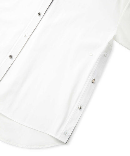 Poplin Shirt with Mixed Buttons