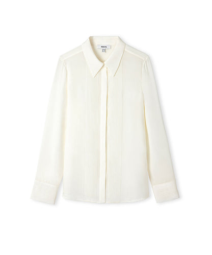 Silk shirt with pintucks