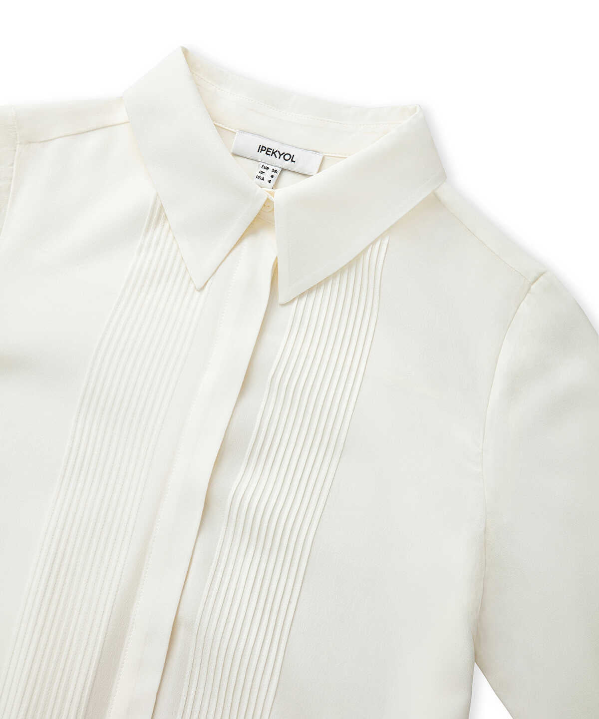 Zoomed Silk shirt with pintucks