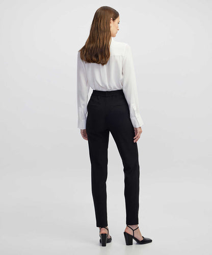 Silk shirt with pintucks