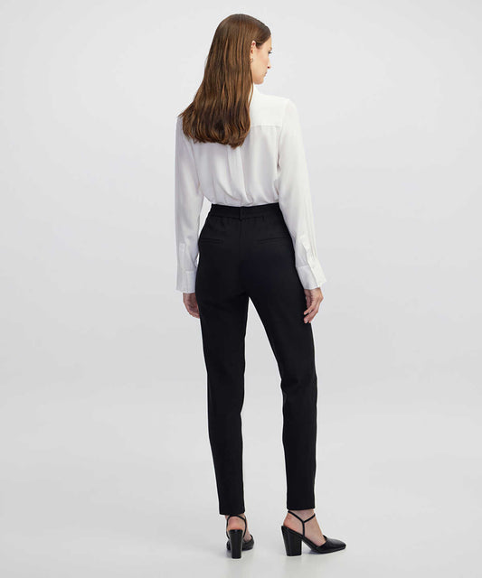 Silk shirt with pintucks