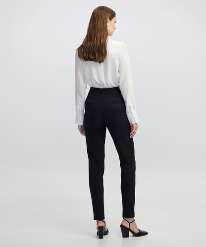 Silk shirt with pintucks