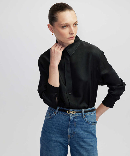 Shirt with Metal Buttons