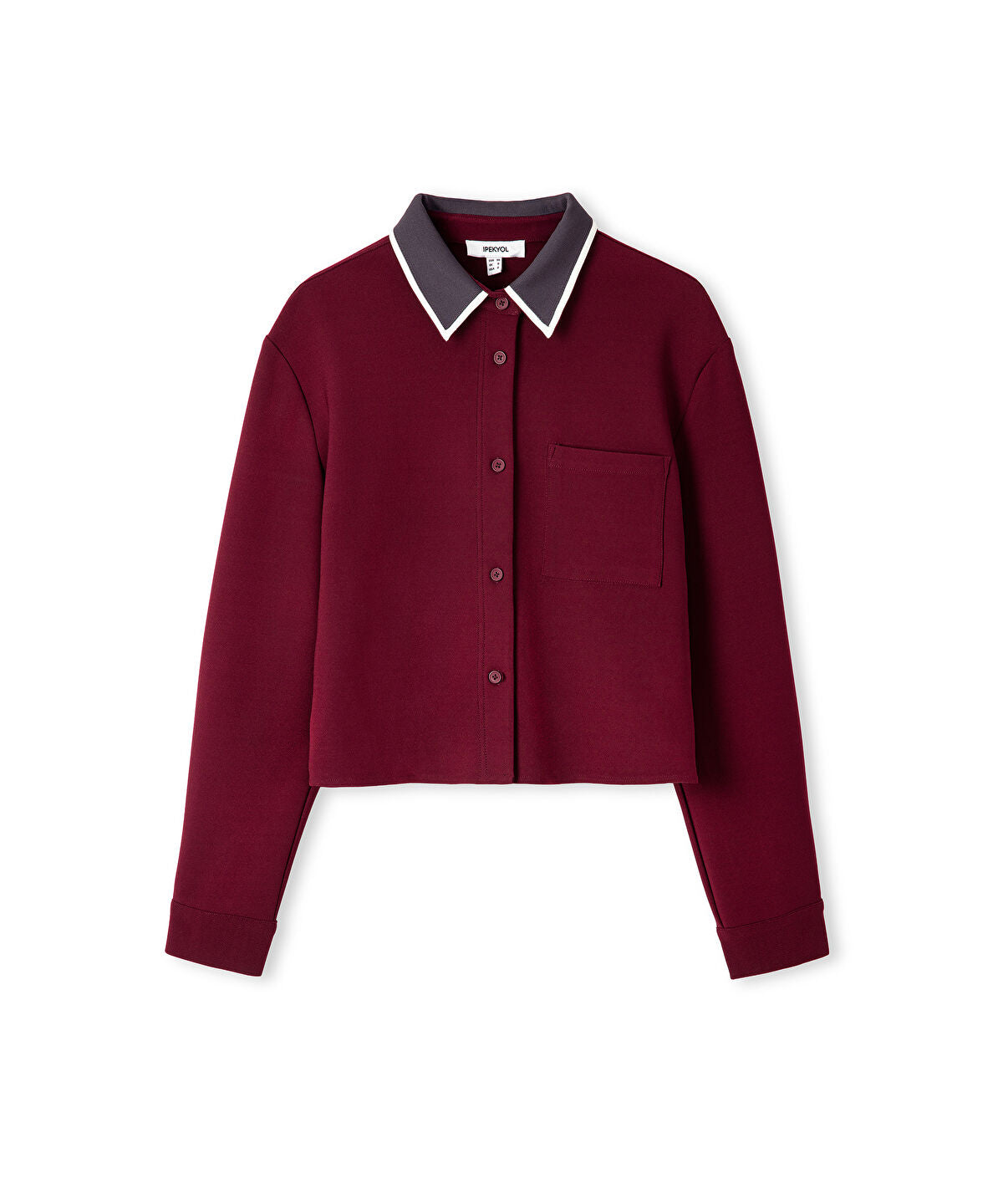 Zoomed Contrast Collar Shirt