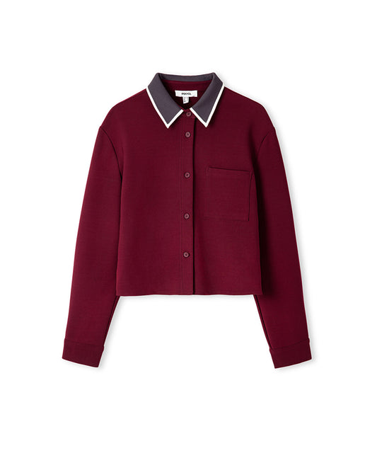 Contrast Collar Shirt