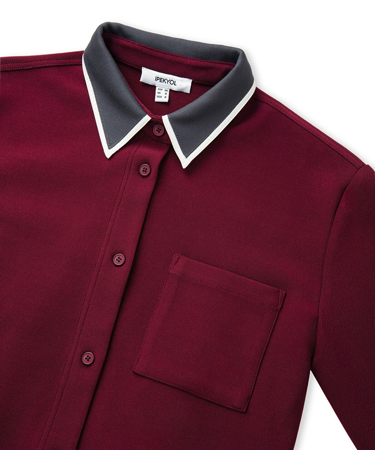 Contrast Collar Shirt