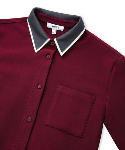 Contrast Collar Shirt