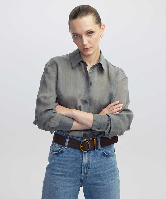 Adjustable Back Hem Shirt