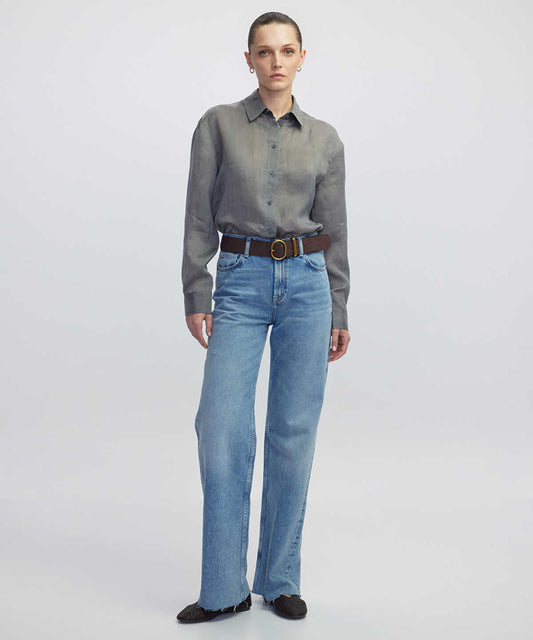 Adjustable Back Hem Shirt