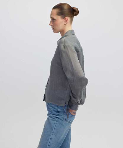 Adjustable Back Hem Shirt